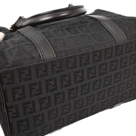 Fendi Black Canvas Zucchino Handbag - Picture 9 of 11